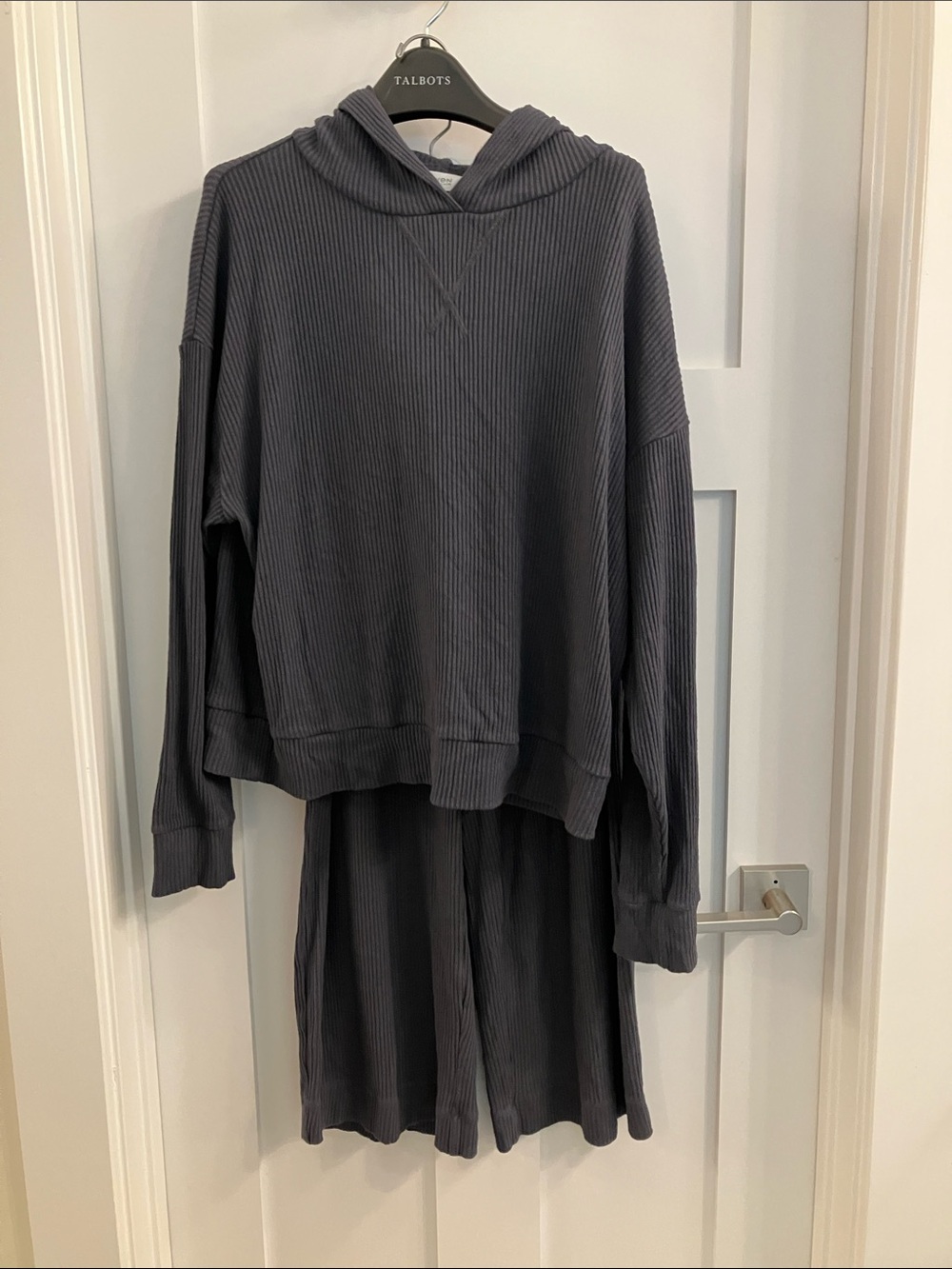 Haven well within Ribbed Knit set in Charcoal Gray